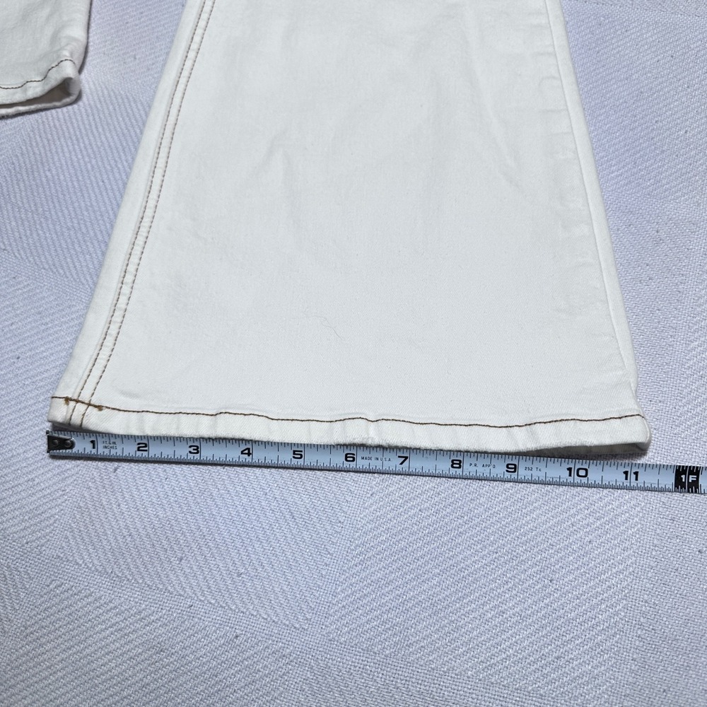 We The Free CRVY Flare Jeans Women 26 High Rise‎ Bell Bottom White Free People - Picture 13 of 13